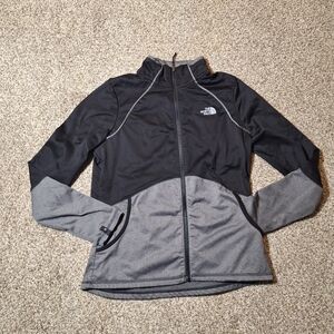 North Face Jacket Womens Large Black Gray Long Sleeve Full Zip Outdoors